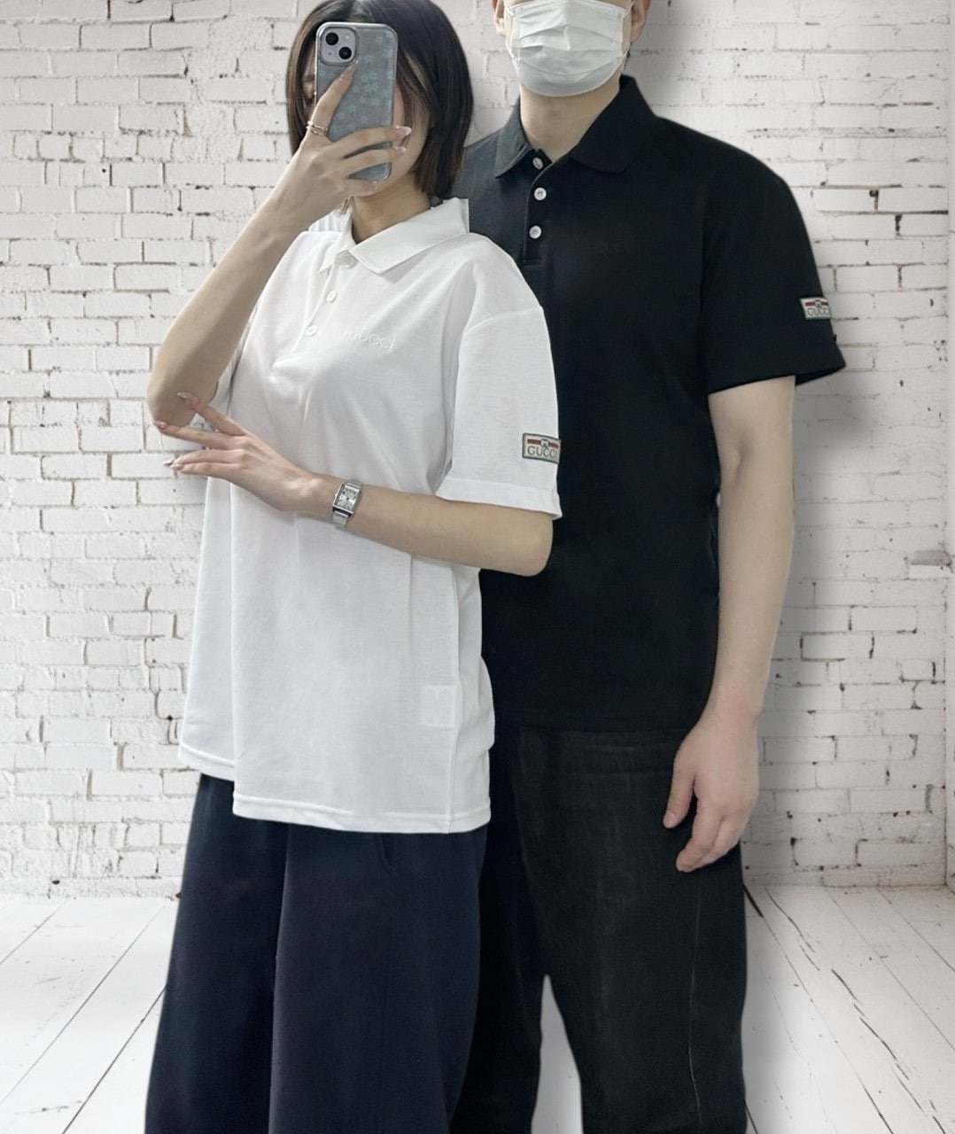 구찌 pk 카라티 소매와펜 반팔