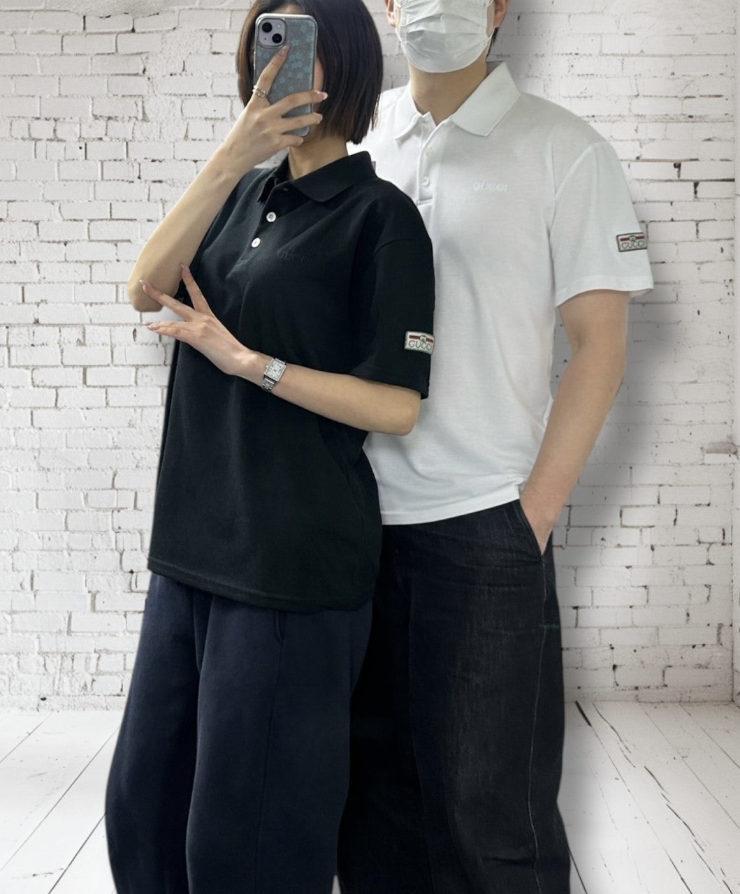 구찌 pk 카라티 소매와펜 반팔