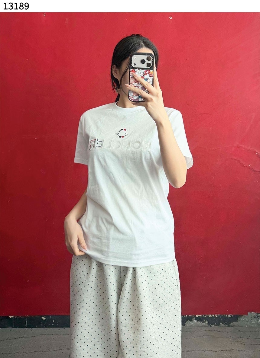 몽클 자수 고급 반팔