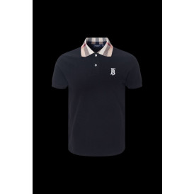 버버리 체크 영문 카라 반팔