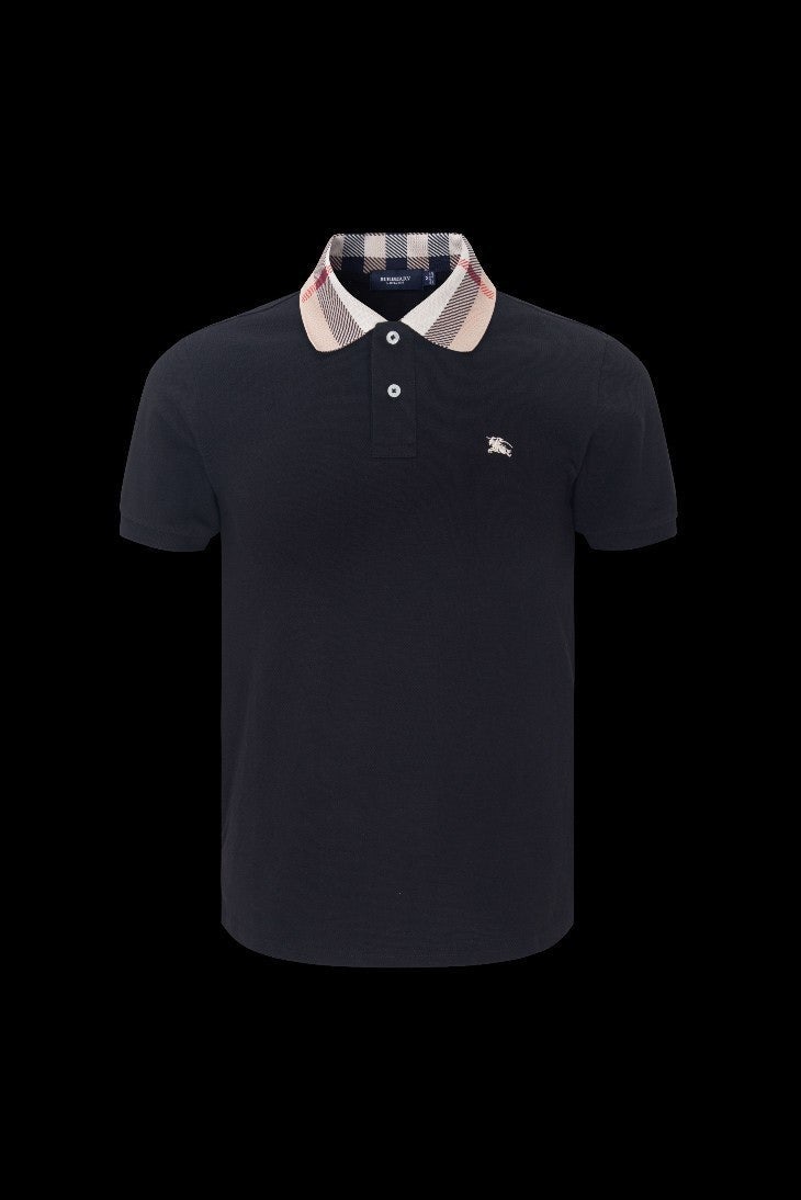 버버리 체크 카라 반팔