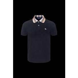 버버리 체크 카라 반팔