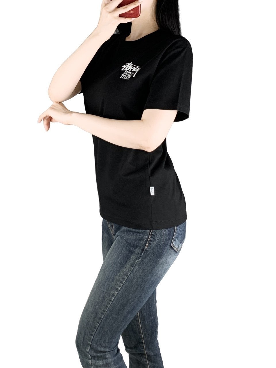 스투시 스판 곰돌이 반팔