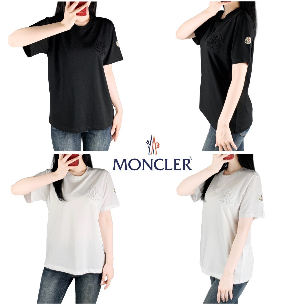 몽클 엠보로고 반팔