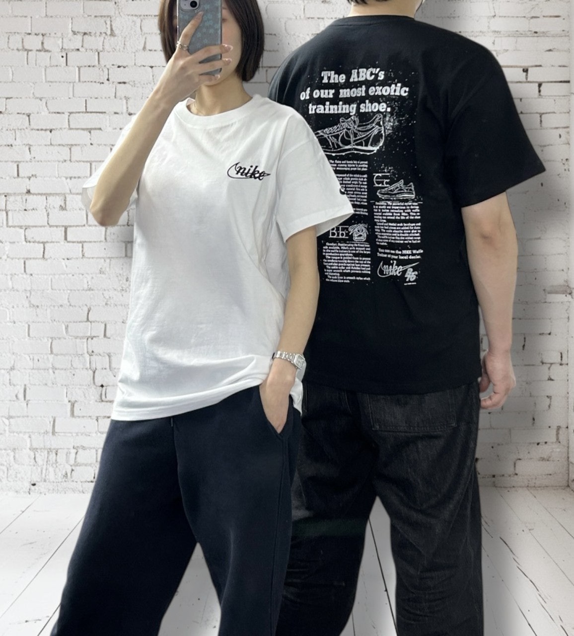 나키 레터 반팔