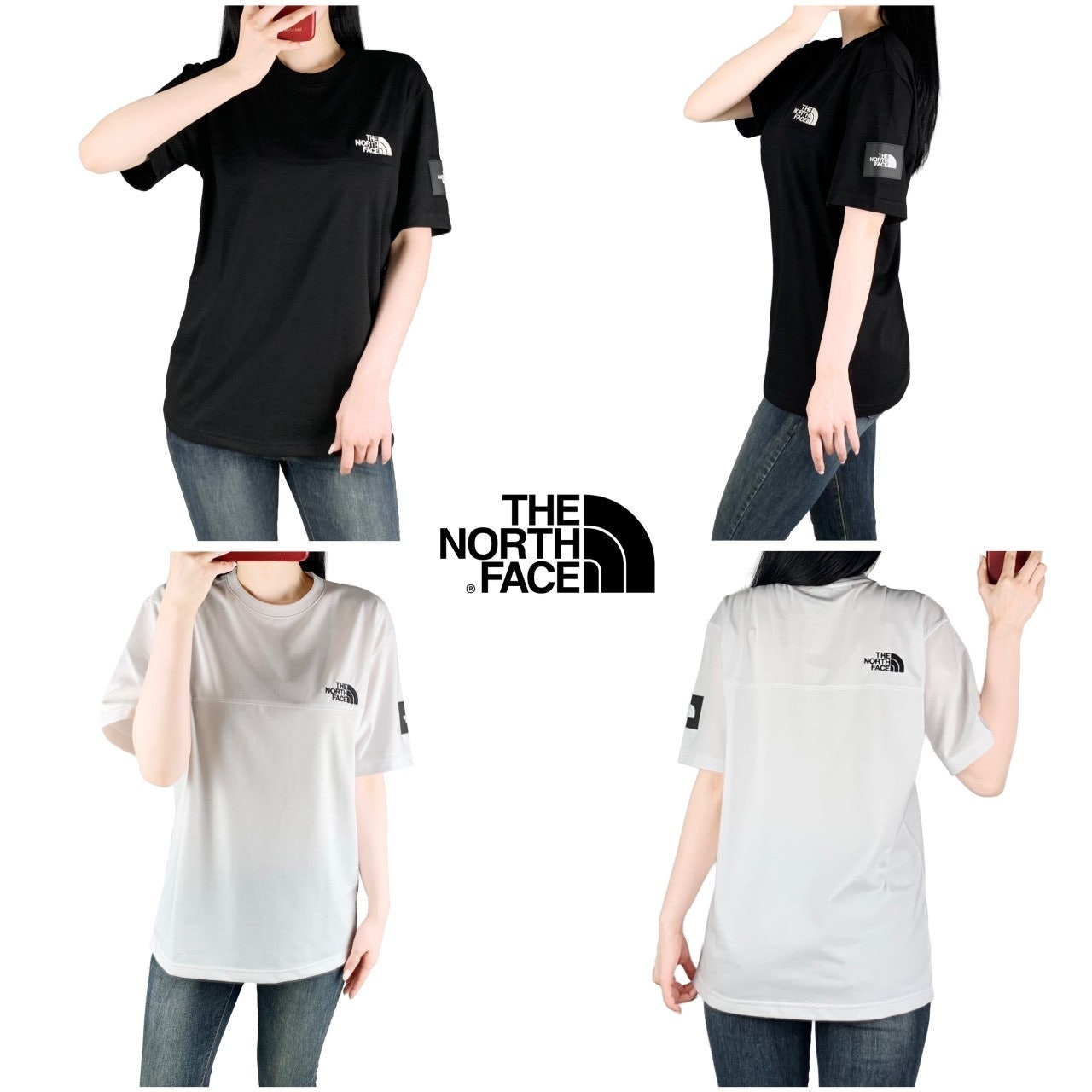 노스 절개 자수와펜 면 반팔