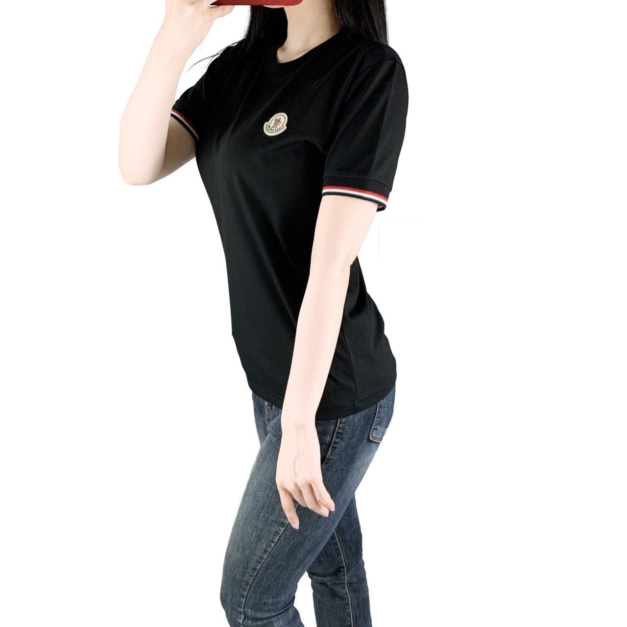 몽클 삼색칼라 기본 와펜 반팔