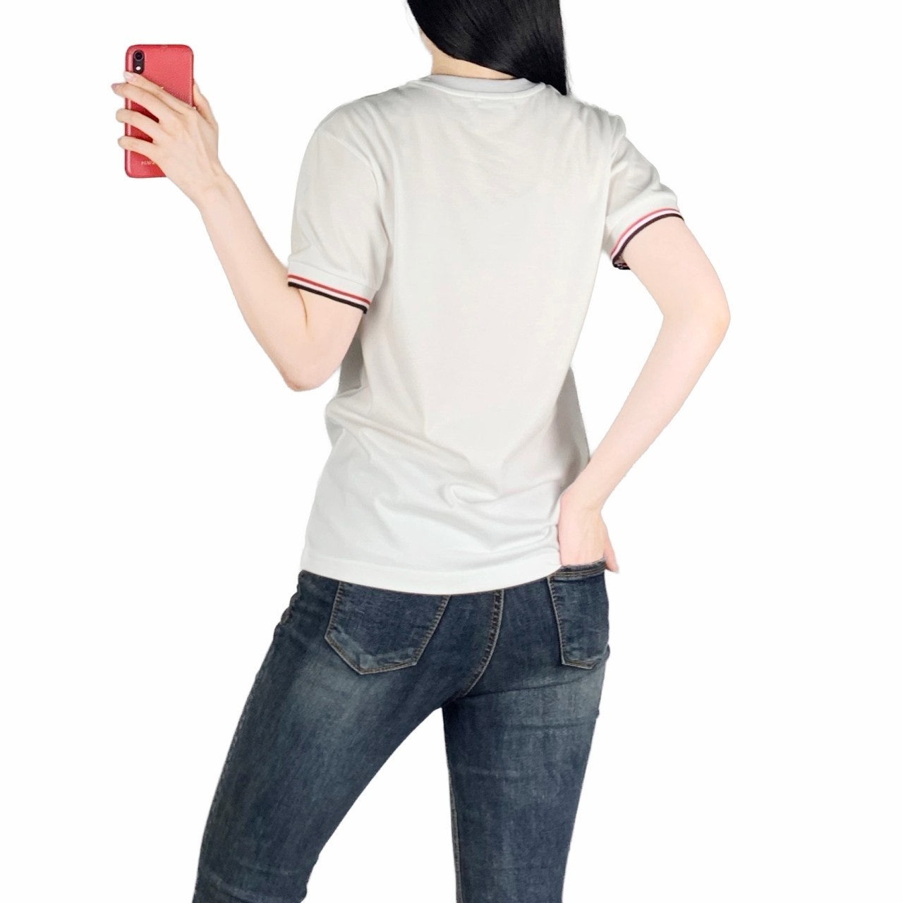 몽클 삼색칼라 기본 와펜 반팔