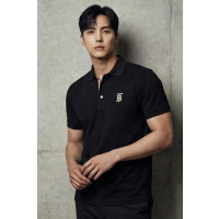 버버리 영문 카라 반팔