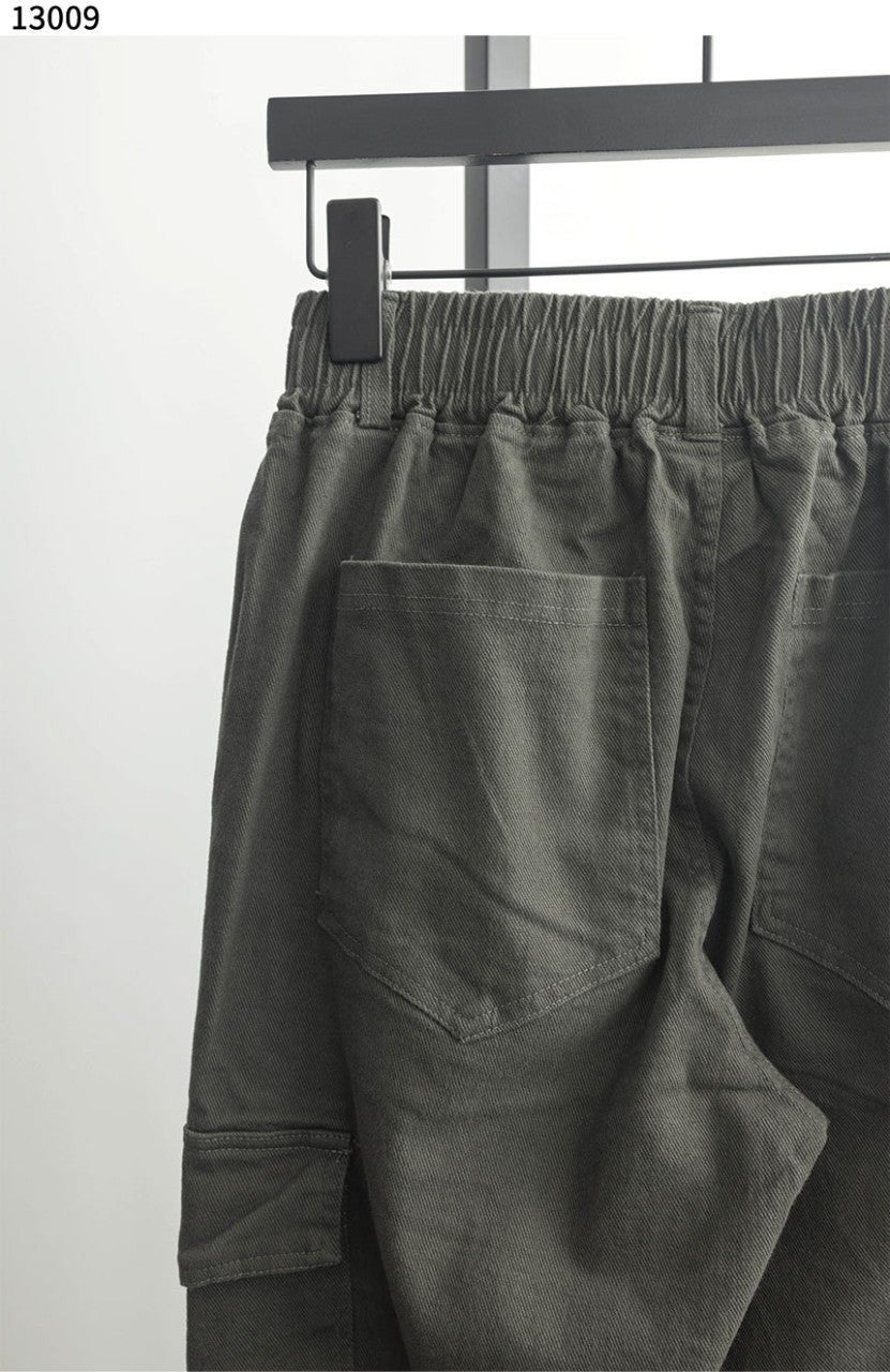 나키 면 스판 카고바지