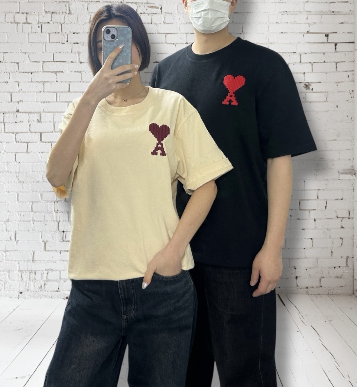 아미 빅로고 반팔