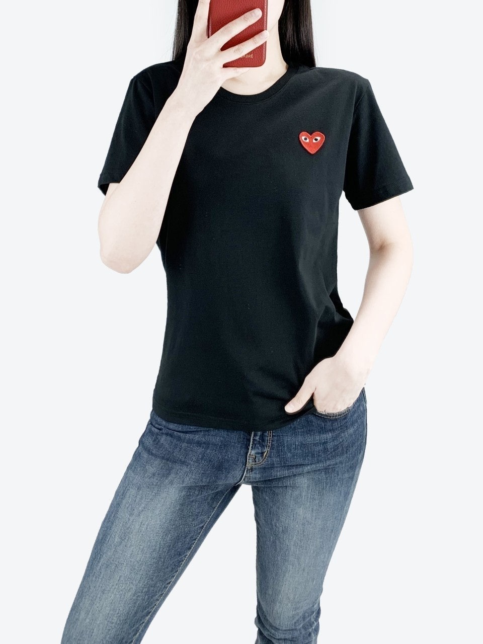 꼼데 레드와펜 반팔