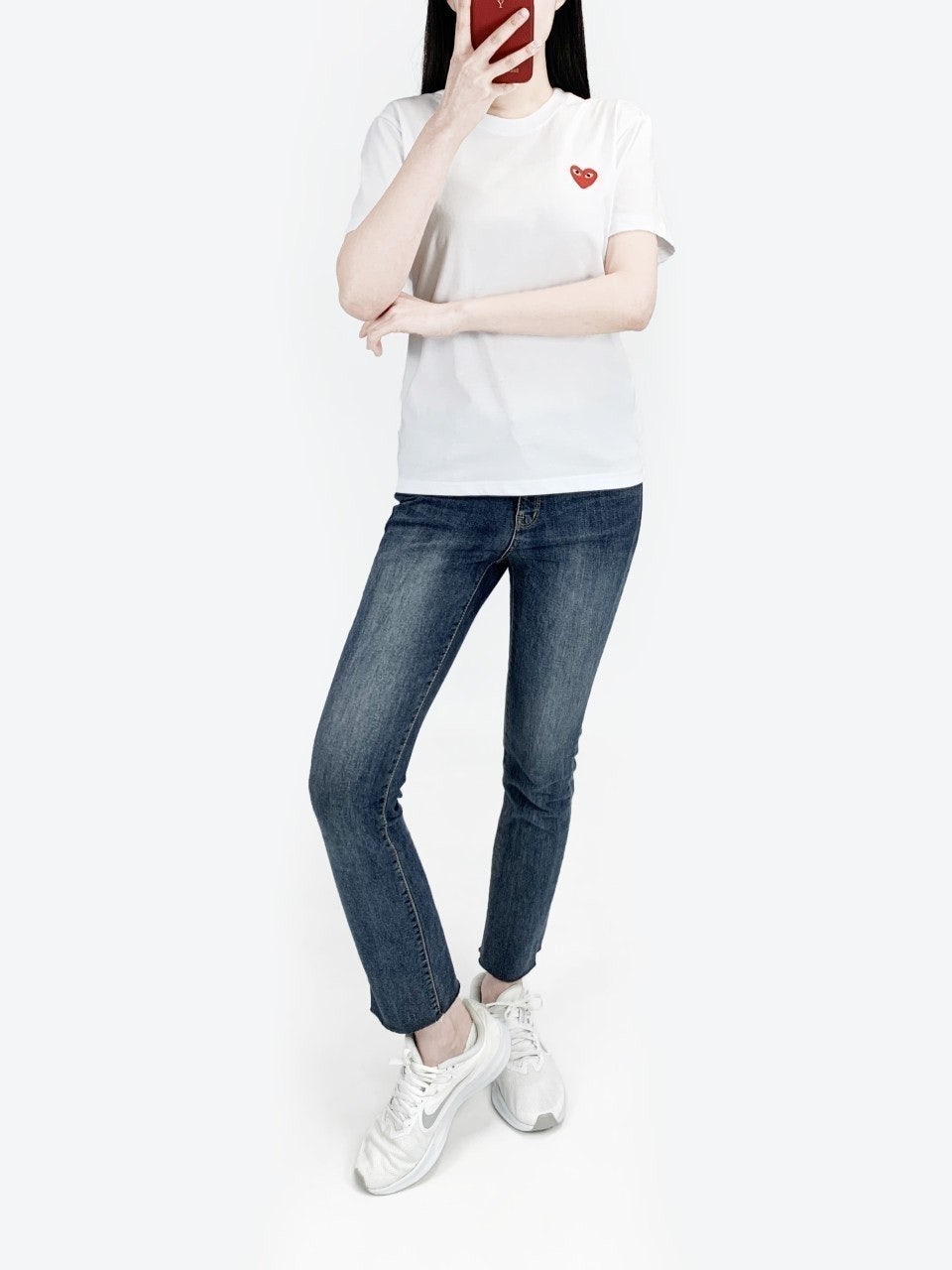 꼼데 레드와펜 반팔