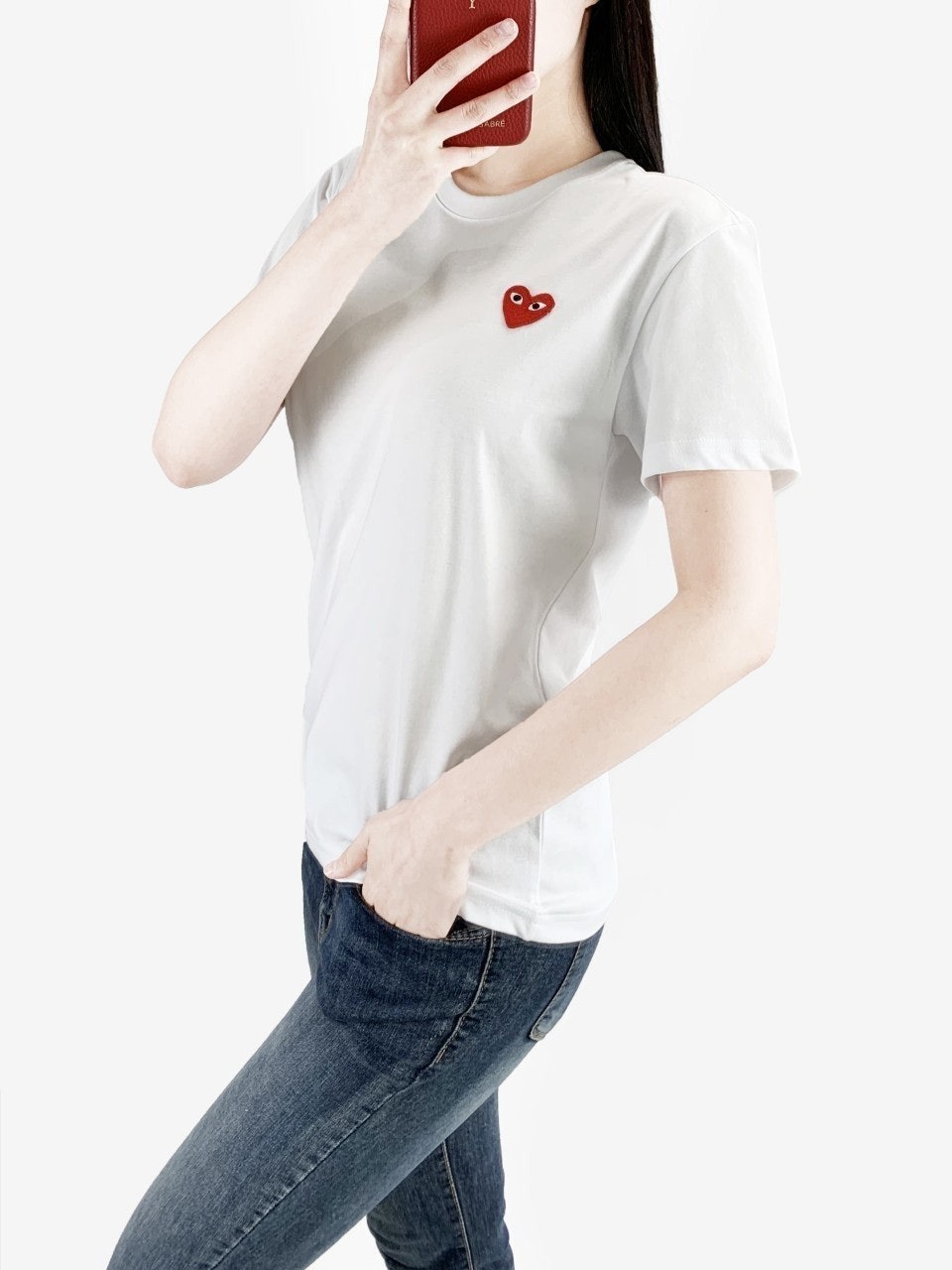 꼼데 레드와펜 반팔