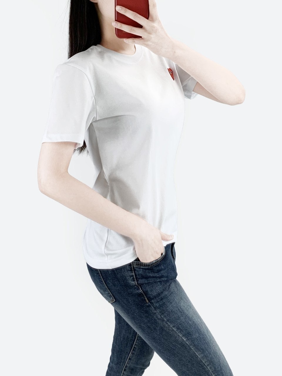 꼼데 레드와펜 반팔