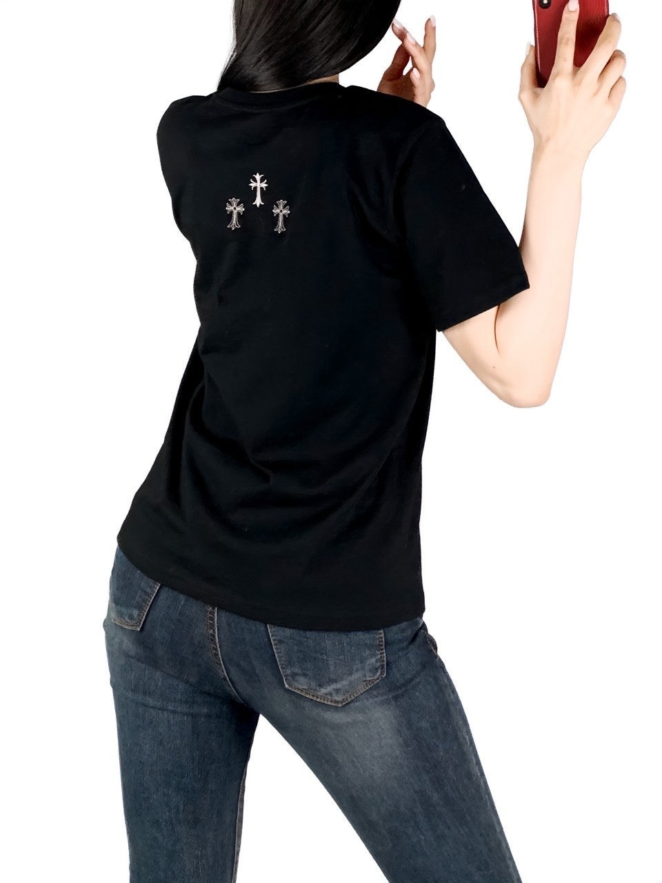 크롬 트리플 십자 반팔