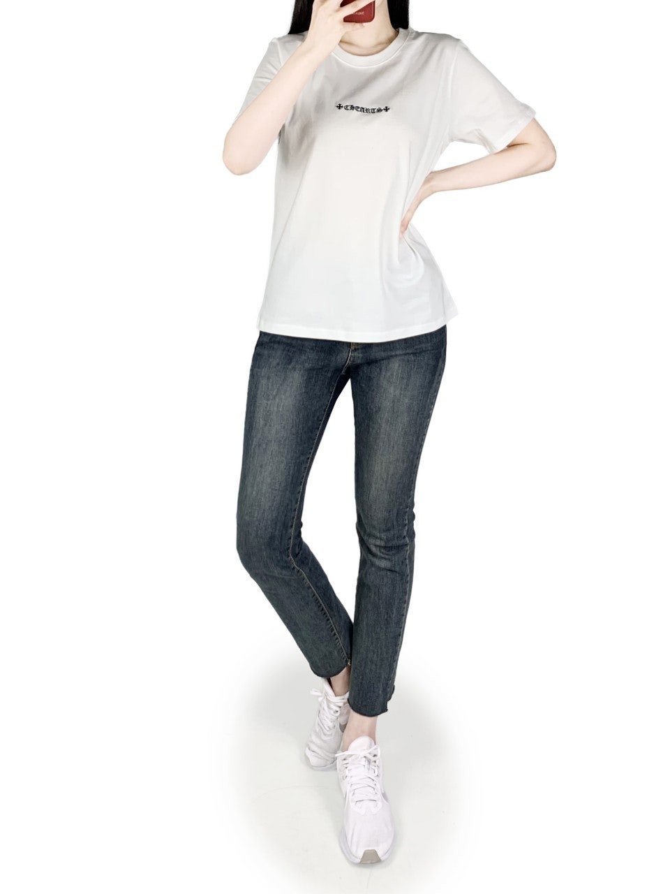 크롬 십자 원로고 반팔