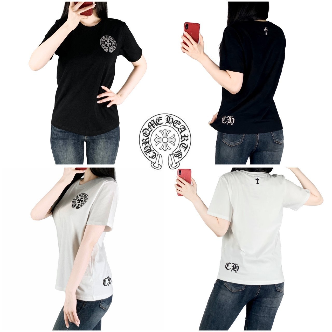 크롬 원형 반팔