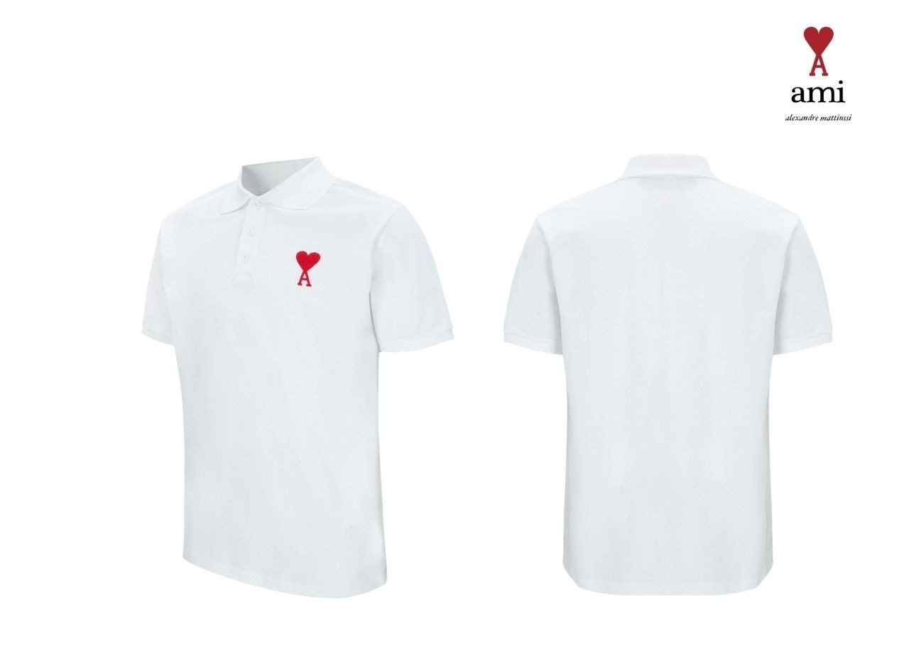 아미 스몰로고 카라 반팔