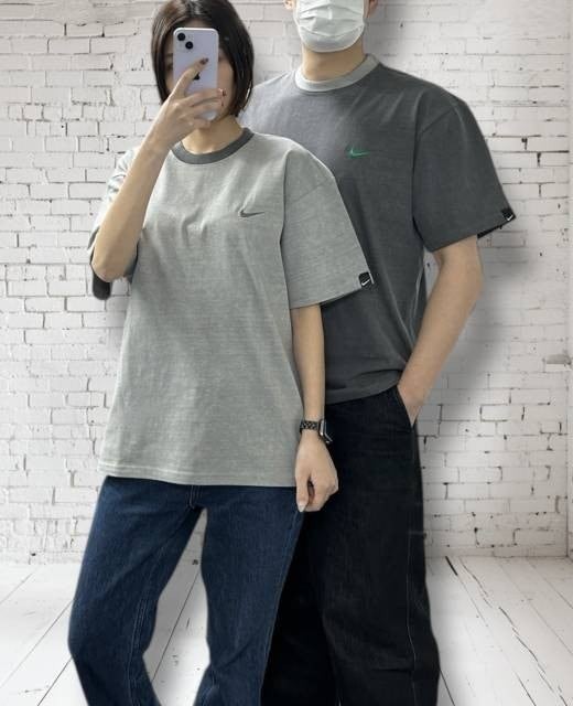 나키 피그먼트 투톤반팔