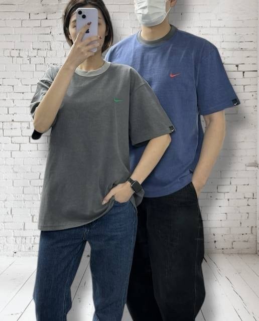 나키 피그먼트 투톤반팔