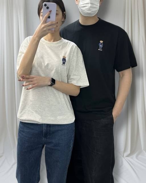 폴로 미니베어 8도 자수 반팔