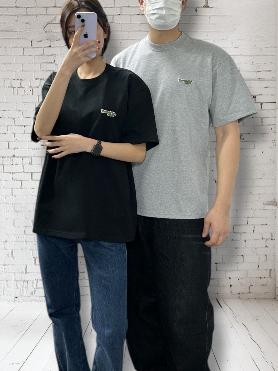 라코 레터링패치 반팔