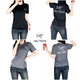 아크 로고 실리콘 나염 기능성 스판 반팔