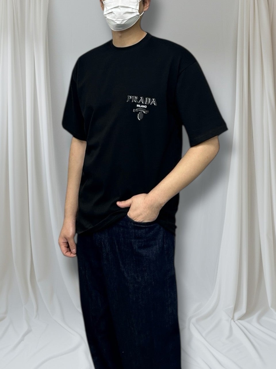 프라다 발포 오버핏 CP면 반팔