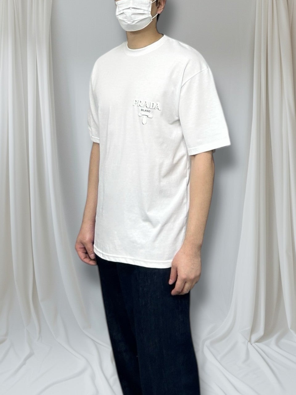 프라다 발포 오버핏 CP면 반팔