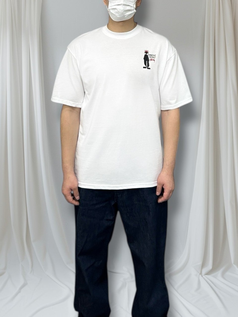 스투시 해외판 노우레드지킹 오버핏 CP 면 반팔