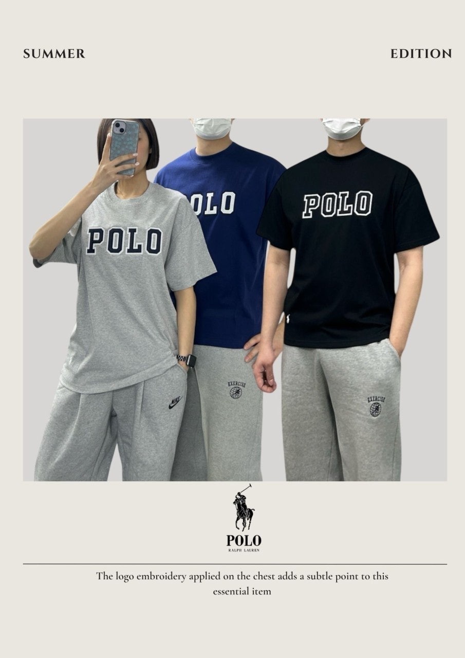 폴로 자수와펜 반팔