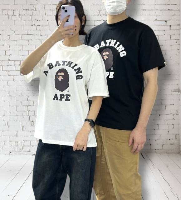 베이프 컬리지 오버핏 반팔