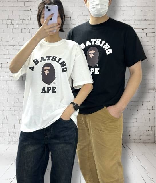 베이프 컬리지 오버핏 반팔