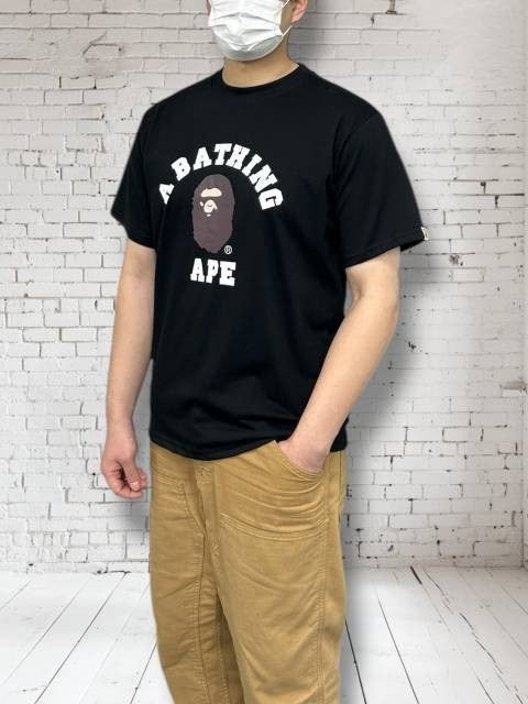 베이프 컬리지 오버핏 반팔