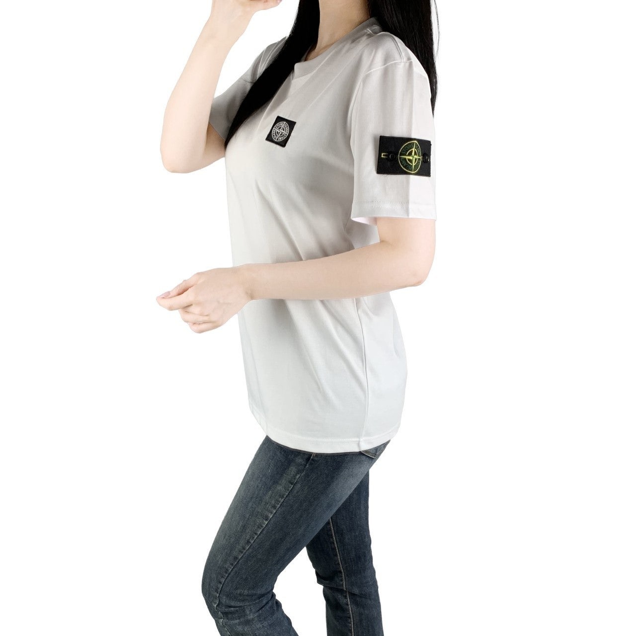 스톤 자수 와펜 반팔