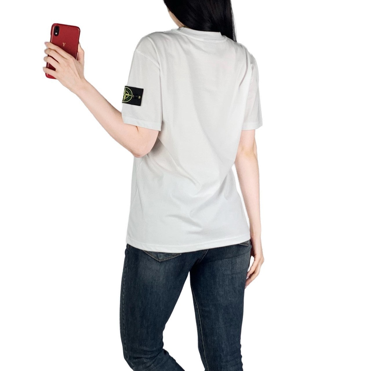 스톤 자수 와펜 반팔