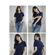 폴로 자수 반팔