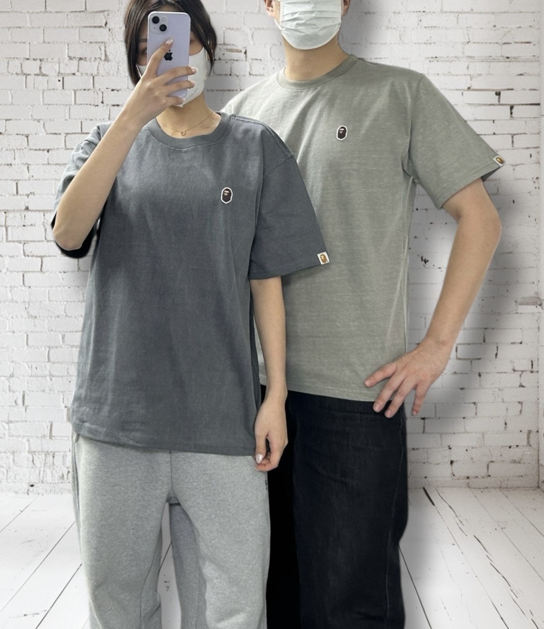 베이프 와이드 와펜 반팔