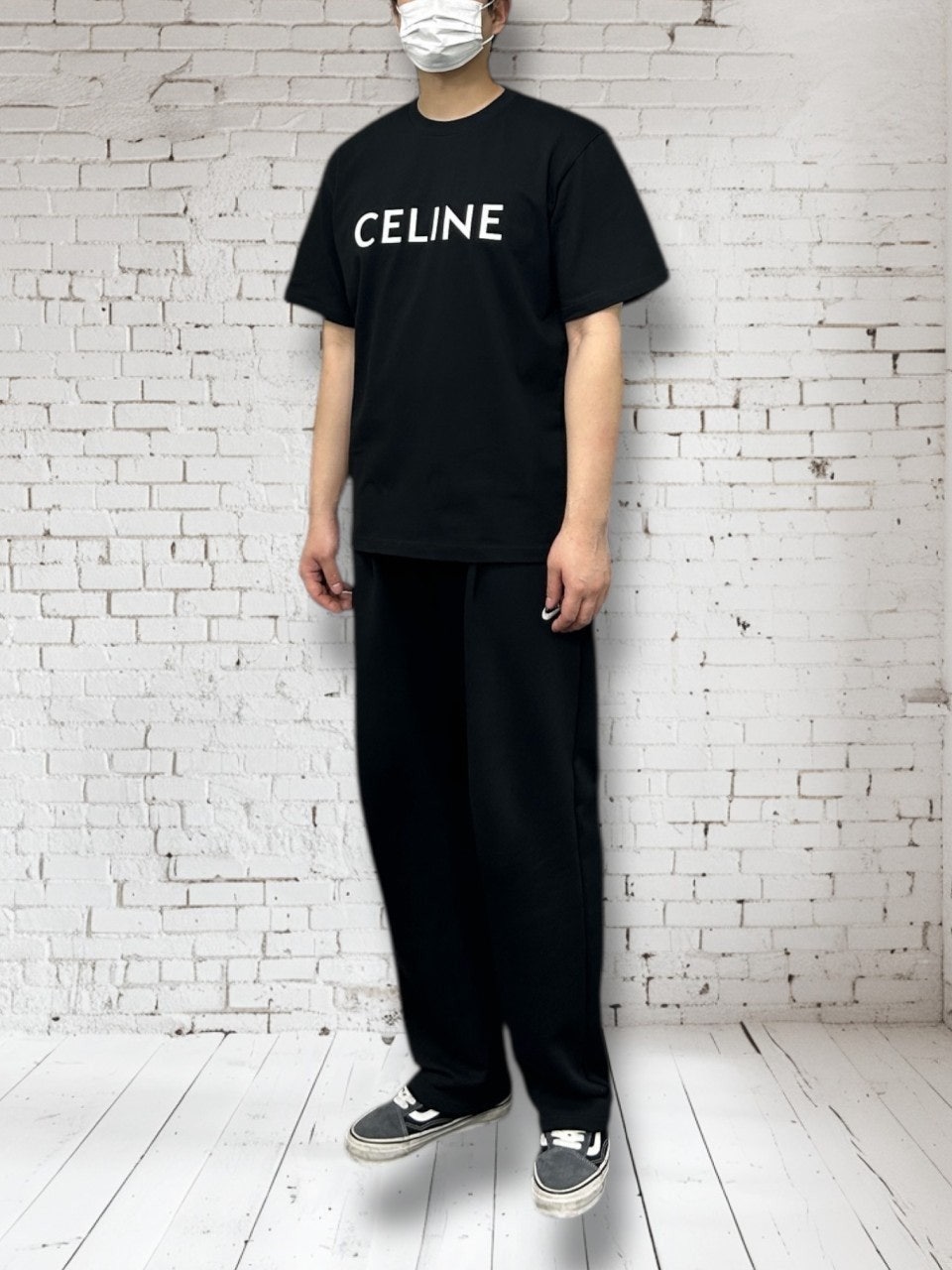 셀린느 티셔츠 로고 루즈 면 반팔