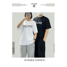 셀린느 티셔츠 로고 루즈 면 반팔