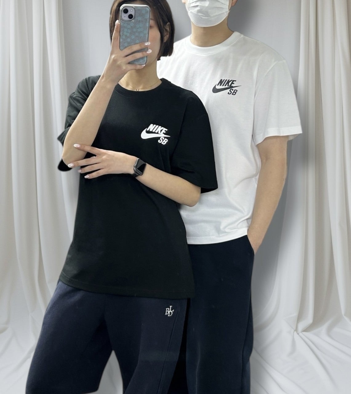 나키 SB 로고 스케이트보딩 반팔