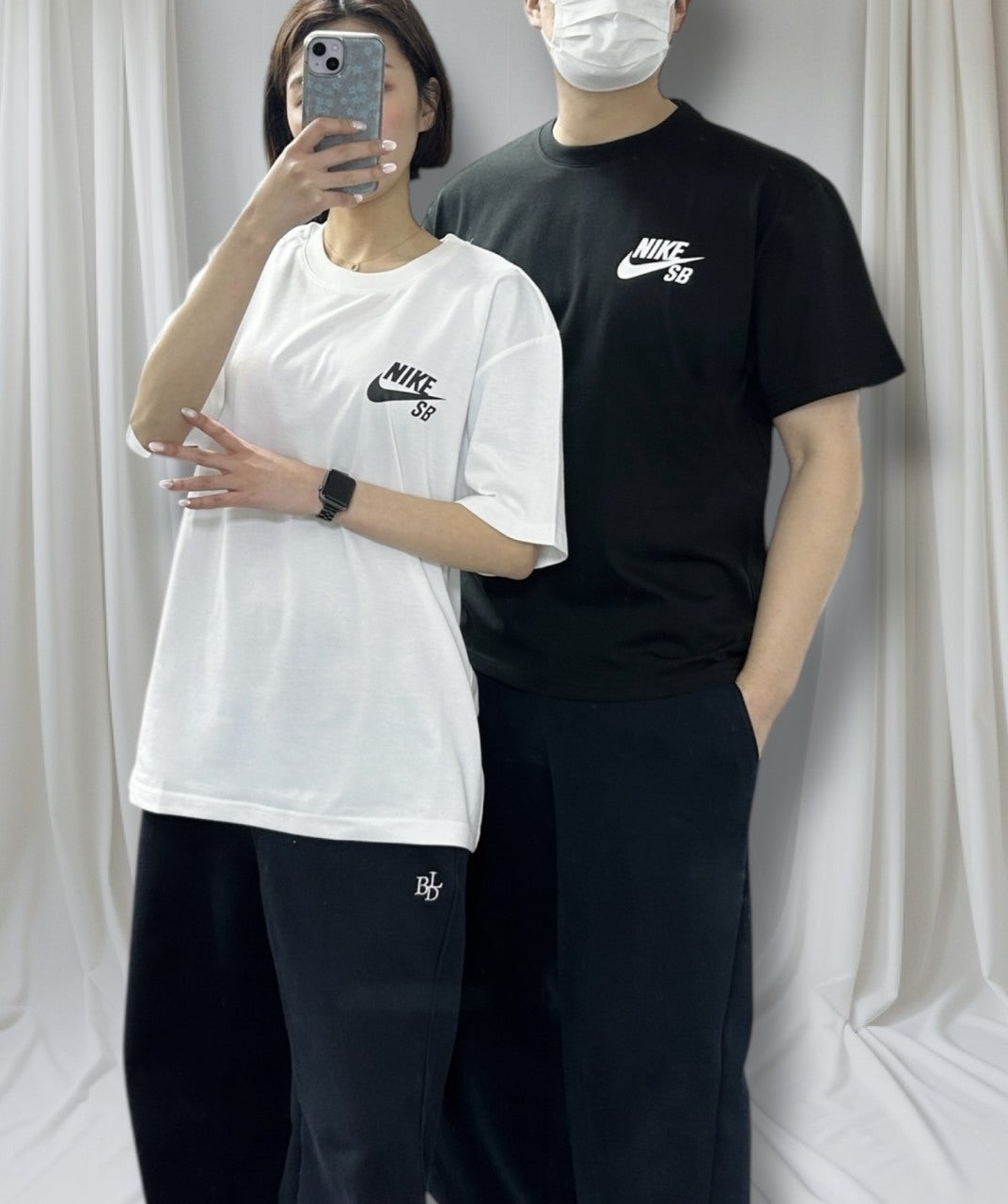 나키 SB 로고 스케이트보딩 반팔