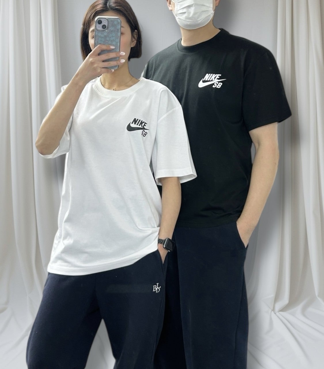 나키 SB 로고 스케이트보딩 반팔