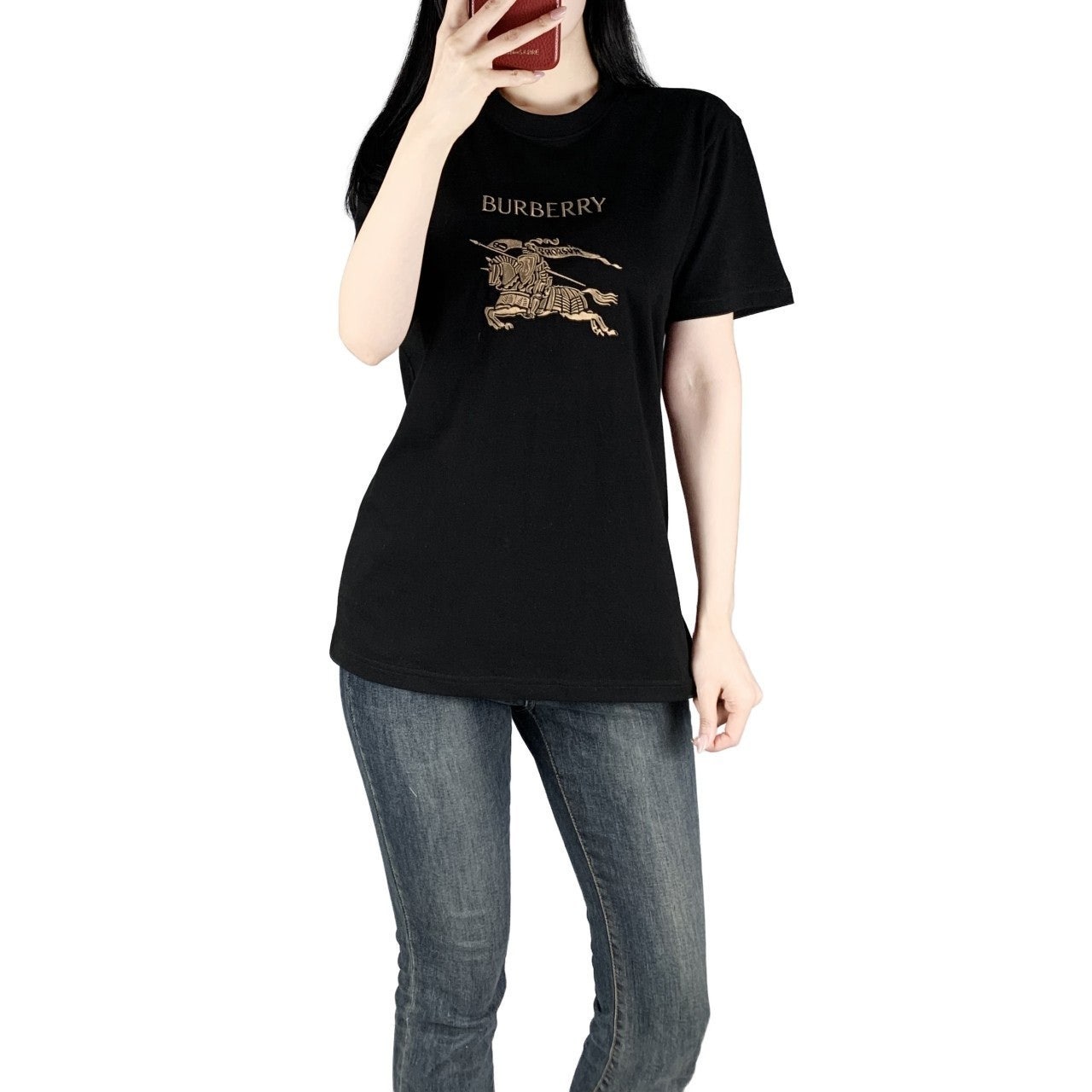 버버리 빅로고 오버핏 반팔