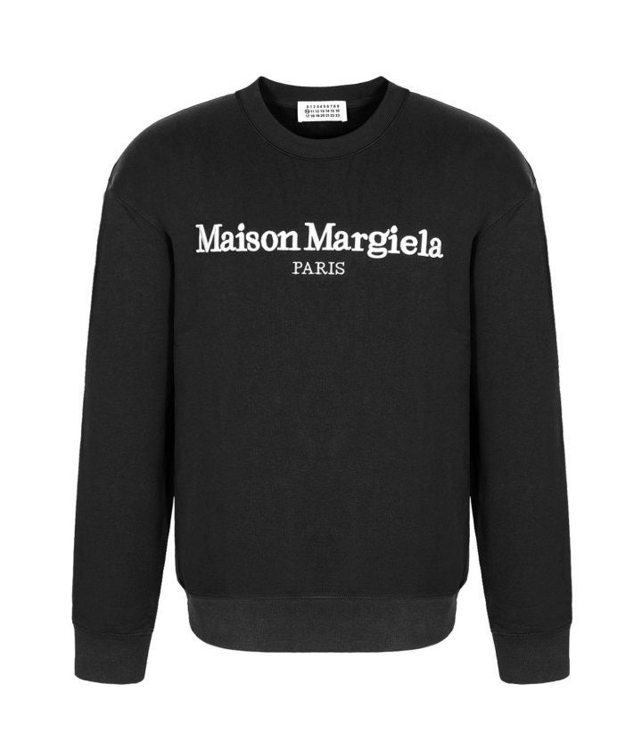 메종 로고자수 맨투맨 오버핏