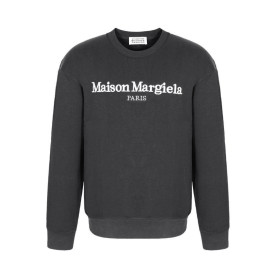 메종 로고자수 맨투맨 오버핏