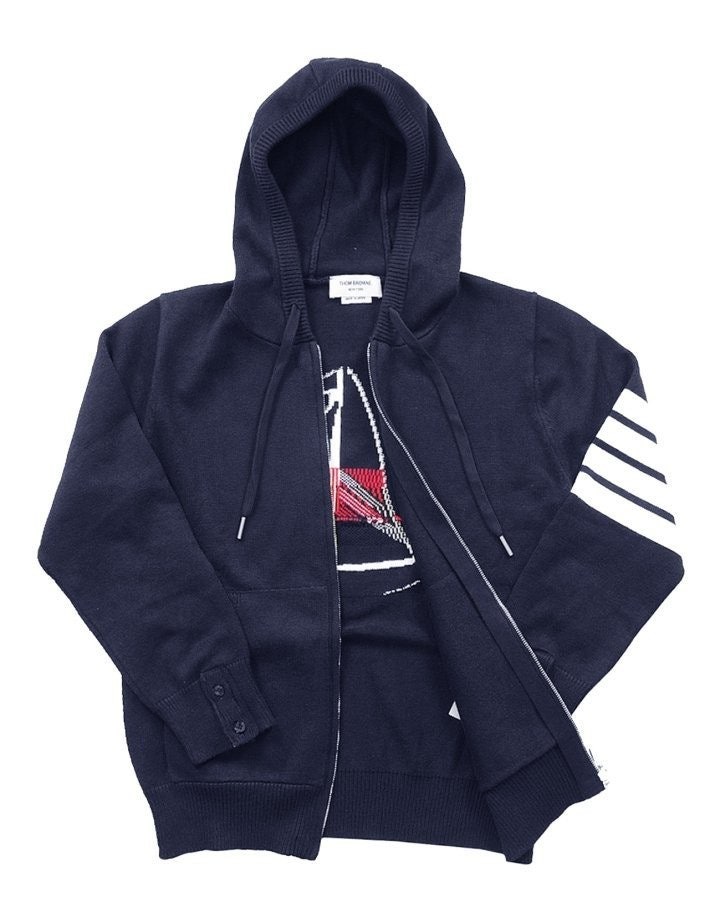 톰브 울니트 후드집업