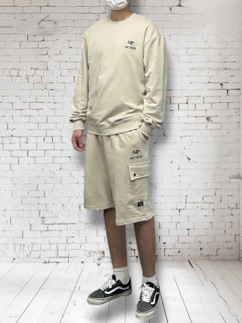 아크 CP 건빵 반바지 맨투맨 세트