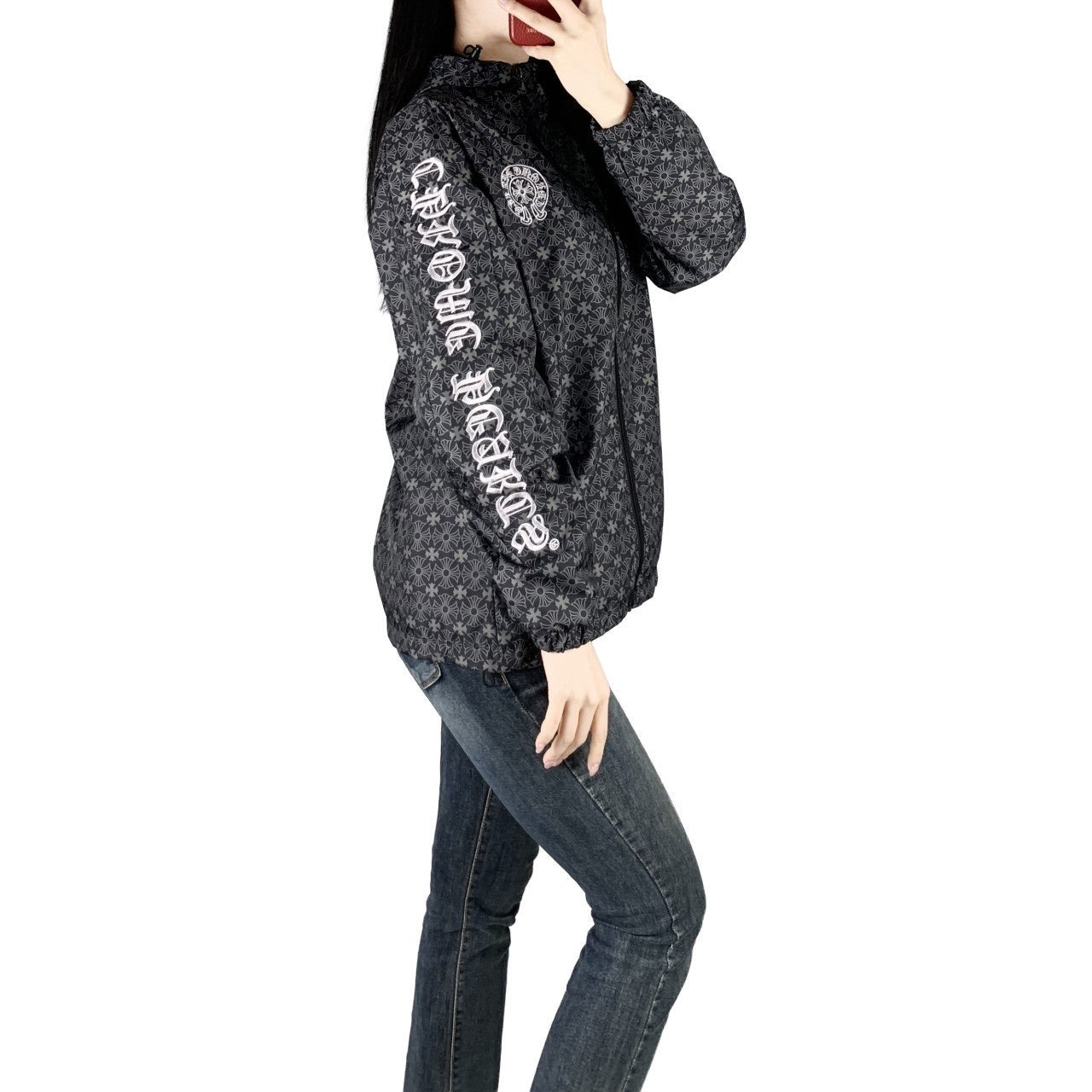 크롬 후드 집업